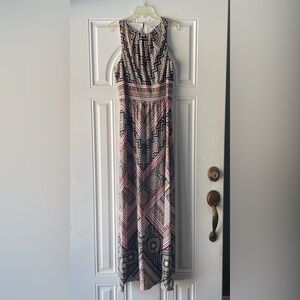 London times maxi dress. Size 6. Multi color pattern. Sleeveless.